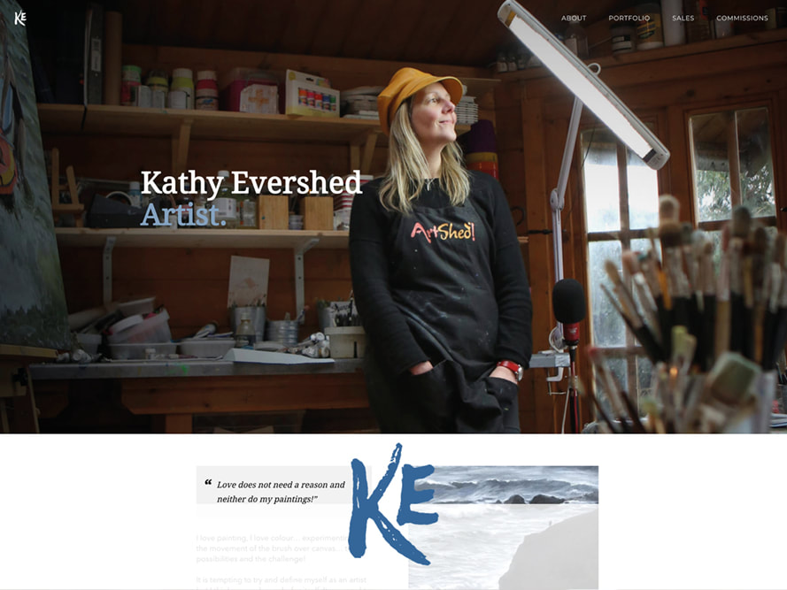 Sam Miller web design for Kathy Evershed