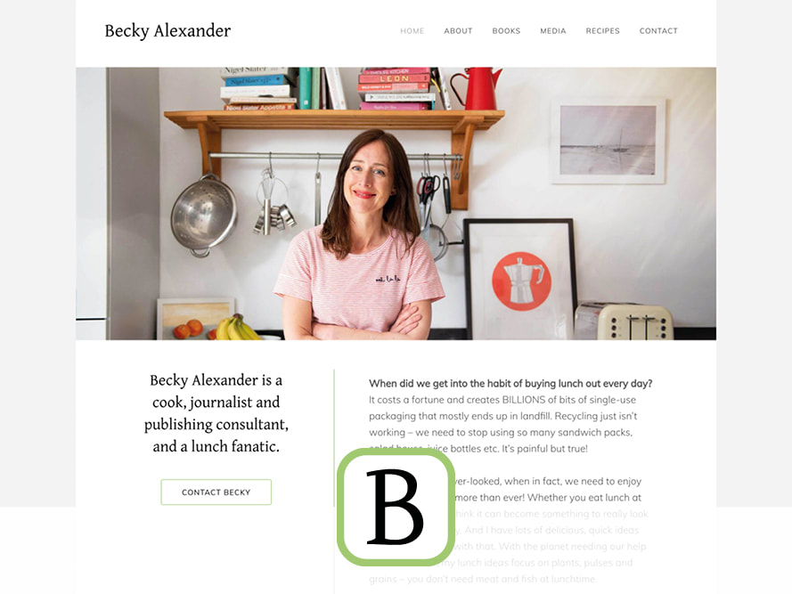 Sam Miller web design for Becky Alexander